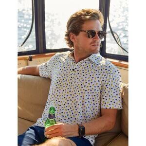 Men's White Patterned Shirt